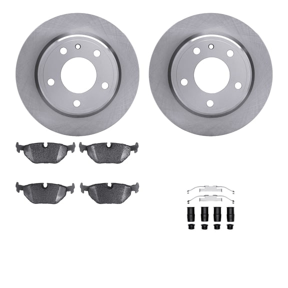 Dynamic Friction Company Rear Brake Rotors with 5000 Advanced Brake Pads includes Hardware 6512-31230