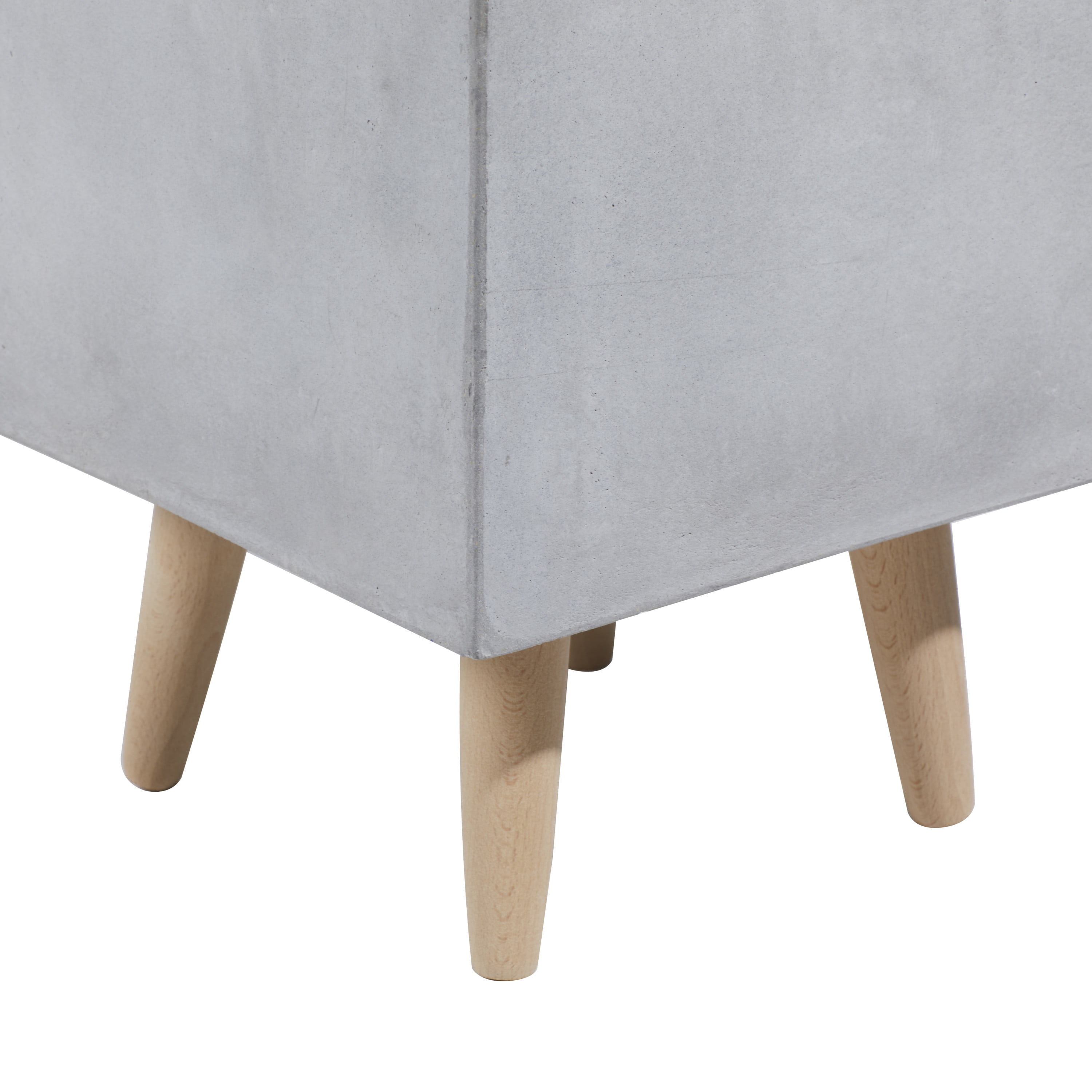 DecMode Fiber Contemporary Clay Planter, Grey, Set of 2