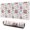 Vintage Baseball Elements, variant on Long Mouse Pads for Desk,White Baseball Elements Pattern Desk Mats on Top Of Desks, Desk Mouse Pad Extra Large with 3mm Non-Slip Base and Stitched Edge for Gaming,Office,Work,Home 31.5"x11.8"