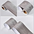 thumbnail image 2 of 2 Roll Wood Grain Wallpaper Border,Removable Mirror Frame Sticker,3.9 in x 16.4 ft Waterproof Bathroom PVC Mirror Frame Sticker,Self Adhesive Border Decor or Kitchen Wall Desk Dining Table Decor,Gray, 2 of 7