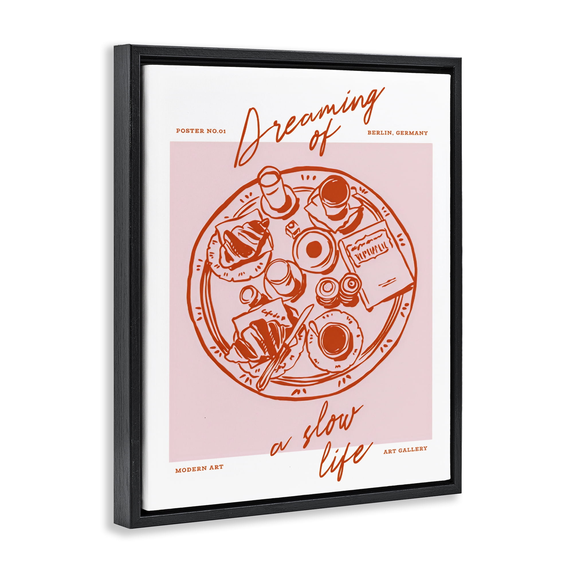 Stupell Industries Dreaming Of A Slow Life Black Framed Floater Canvas Wall Art, design by The Prints Vibe