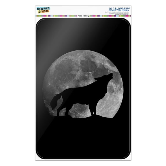 Wolf Howling Moon Silhouette Home Business Office Sign