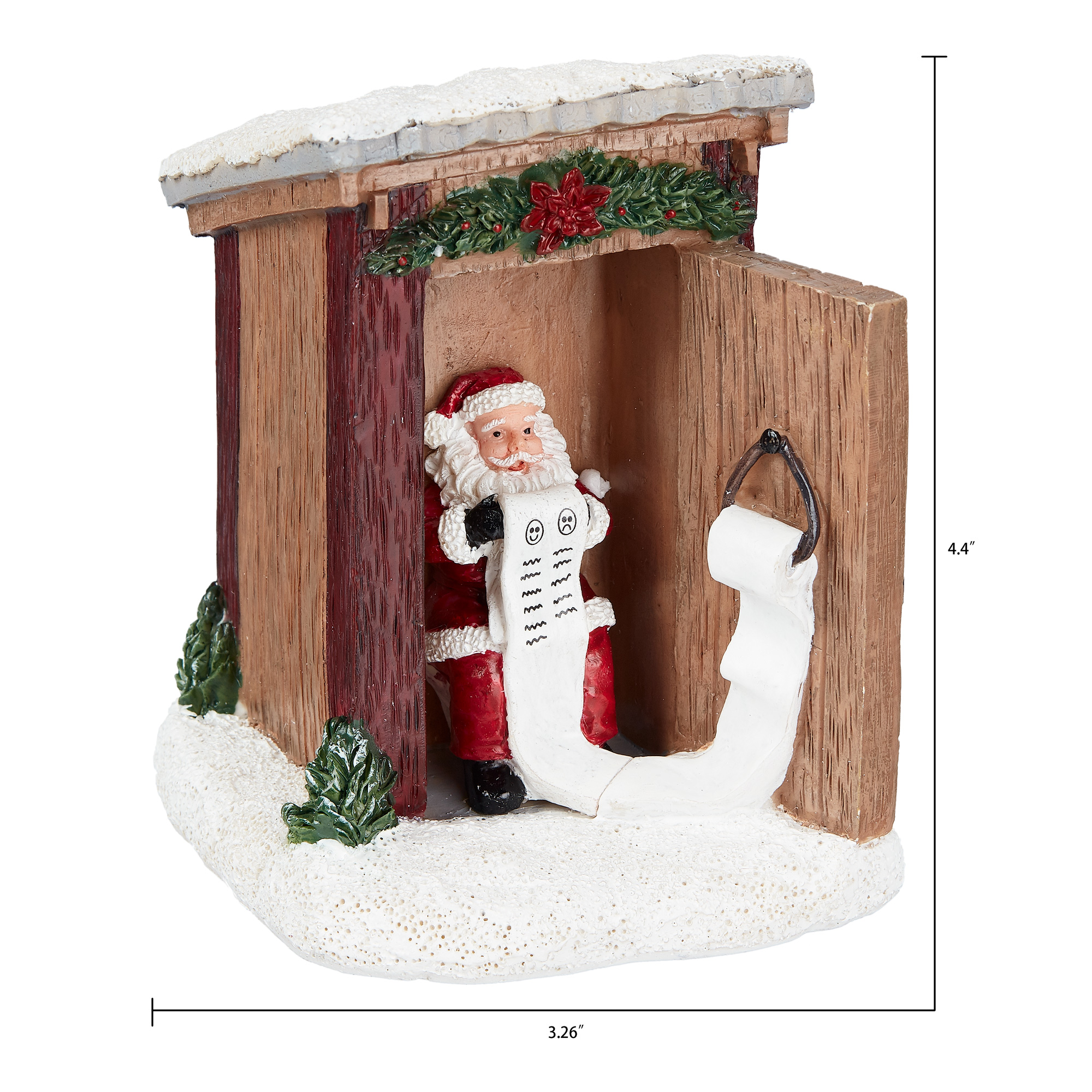 Holiday Time Santa in Outhouse Christmas Village Collectible Figurine Table Top Decoration - image 5 of 5