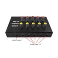 thumbnail image 1 of 10Way Stereo Audio Signal Mixer Board Headphone Amplifiers Sound Mixing Distributor 3.5MM Aux 2 Input 10 Output, 1 of 6