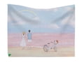 thumbnail image 1 of Tapiz de microtela Rainbow Beach Sky, 150 x 130 cm, 1 of 2