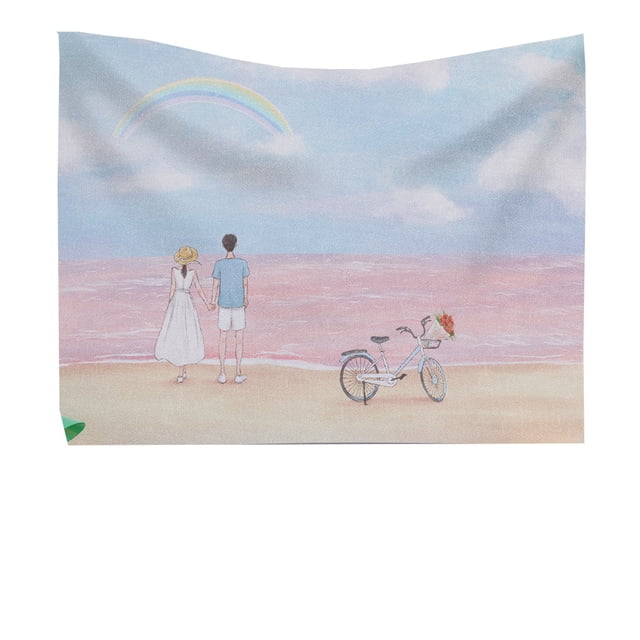 Tapiz de microtela Rainbow Beach Sky, 150 x 130 cm