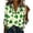 Tops-A491Multicolor, variant on LEKWK St Patricks Day Blouse Women Golden Starss Shamrock Dress Shirts Button Down Work Tops Long Sleeve Office Wear
