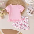 thumbnail image 7 of Toddler Girl Clothes Sets Cute Auntie's Little Bestie Print T-Shirt & Flare Pants 2-Piece Outfit Family Matching Outfit 18-24 Months, 7 of 7