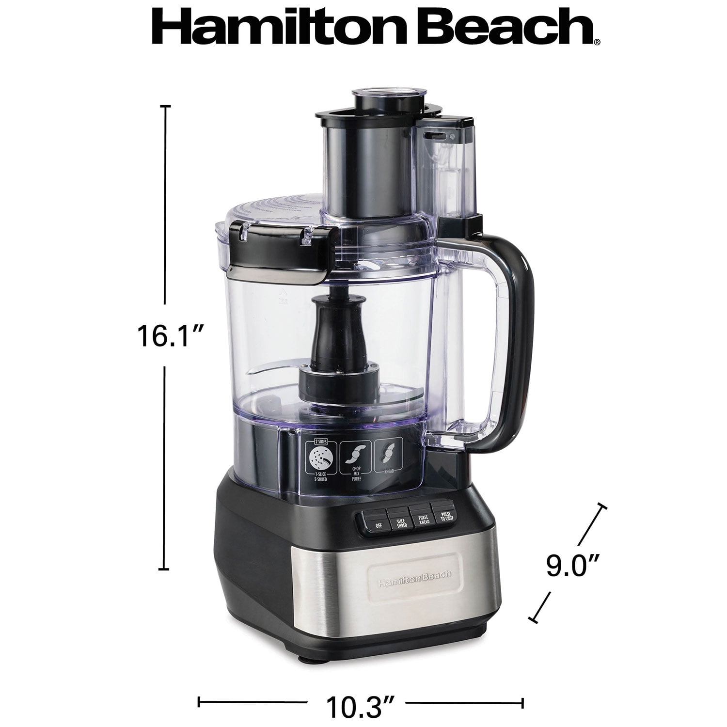 Hamilton Beach 70723G Black & Stainless 10 Cup Stack & Snap Big