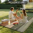 thumbnail image 4 of Farmhouse Sage Green Brown Outdoor Rug for Patio/Deck/Porch, Non-Slip Large Area Rug 4 x 6 Ft, Vintage Wooden Striped Indoor Outdoor Rugs Washable Area Rugs, Reversible Camping Rug Carpet Runner, 4 of 8