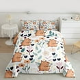 thumbnail image 3 of Homewish Lovely Capybara Queen Comforter Set,Country Floral Daisy Bedding Sets,Brown White Bedding Comforter Set For Boys Girl,Breathable Home Decor Reversible,3 Pieces, 3 of 9