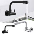 thumbnail image 5 of BUYISI Kitchen Faucet Wall Mounted Cold Water Tap 304 Stainless Steel Mop Pool Faucet Kitchen Sink Extension Rotation Faucet Silver, 5 of 5