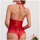 thumbnail image 5 of Body de encaje sexy para mujer Sexy Halter Lace Splicing Ropa interior Pijama de hilo de red Fridja  nalpqowj10819, 5 of 7