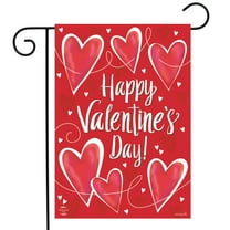 Briarwood Lane String of Hearts Valentine's Day Garden Flag