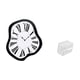 thumbnail image 5 of Reloj de pared acrílico distorsionado y caja moderna para guardar papel higiénico. Reloj creativo de lujo con diseño derretido. Dispensador único de t, 5 of 8