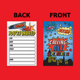 thumbnail image 3 of Superhero Comic Book Birthday Party Invitations & Envelopes Value Pack (20 Count), 3 of 6