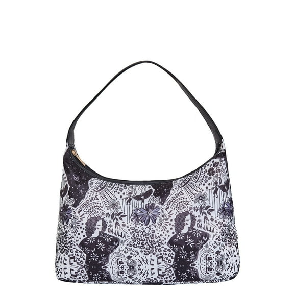 Sishka Women’s Hand Crafted Printed Nylon & Leather Hobo Bag –  Handbag, Minimalist Travel Tote & Stylish Organizer