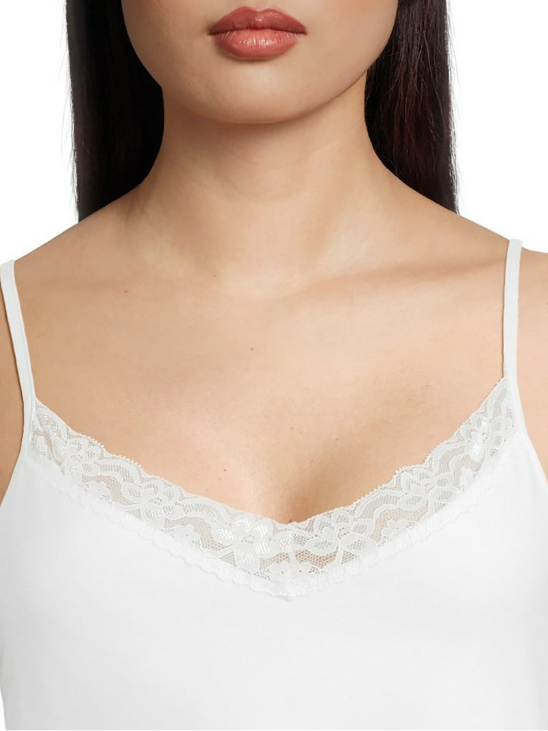 No Boundaries Cami with Lace Trim, Women's and Women's Plus