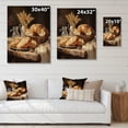 thumbnail image 4 of Designart "A Rustic Food Breads wall art I" Food & Beverage Print on Natural Pine Wood, 4 of 5