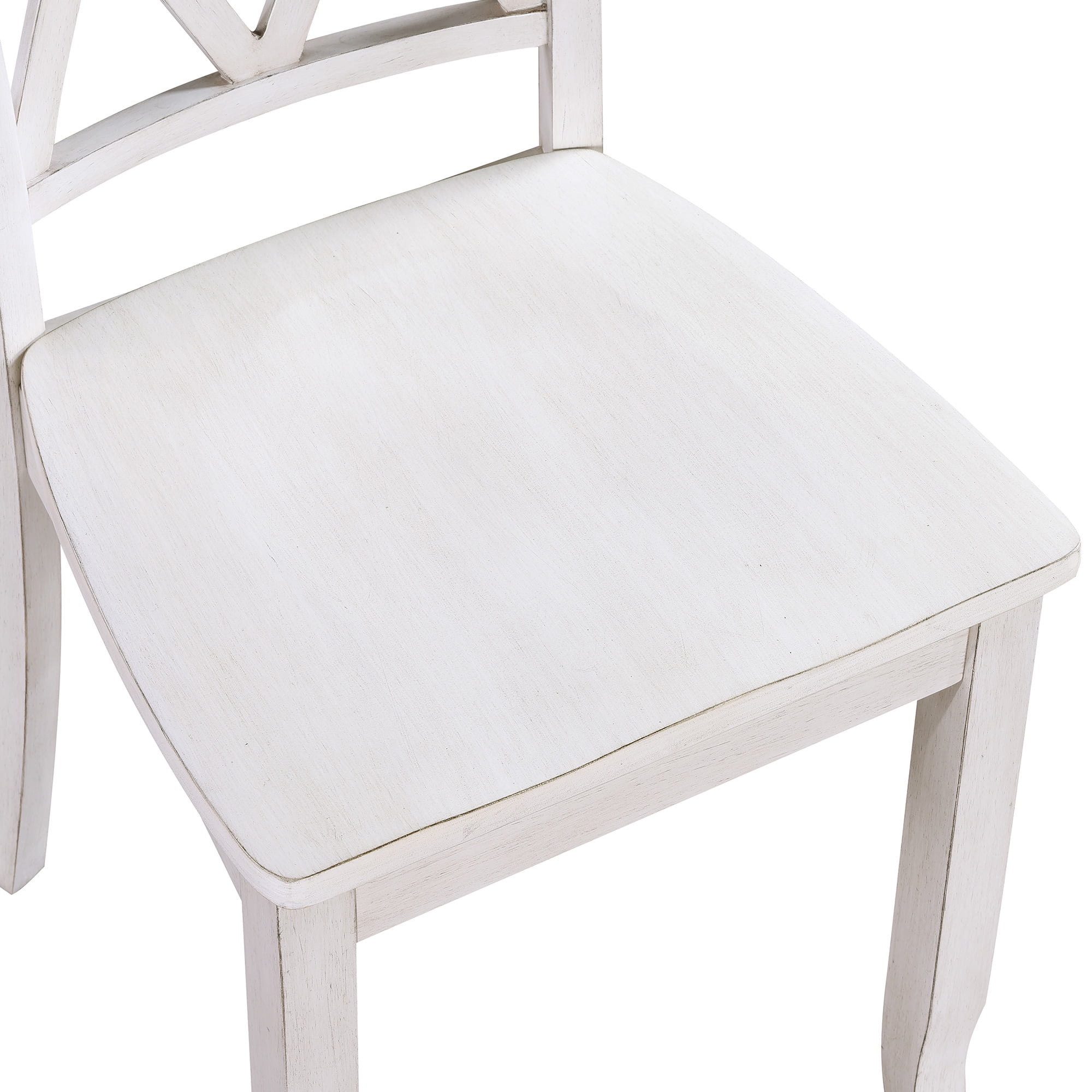 Duhome Solid Wood Dining Chairs Set of 4 Modern Cross Back Chairs for Kitchen, Dining Room,White