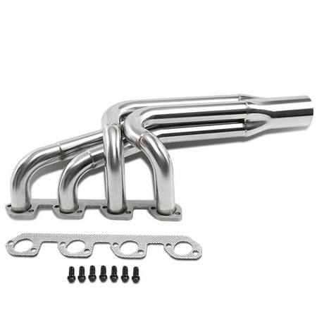 Polished Steel Kit - Ford Mustang II Lima 4-1 Pro-Four Design Stainless Steel Exhaust Header Kit (Polished Chrome) 2.3L I4 LL23