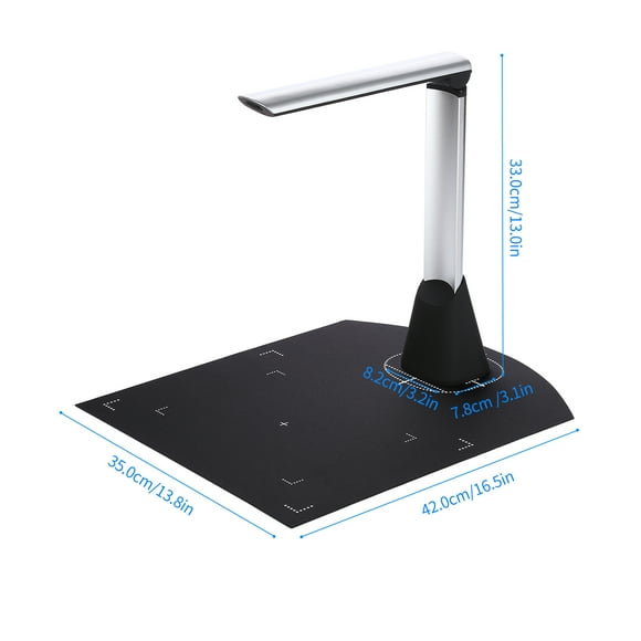 Classroom BK34 Document Camera Scanner 5 Mega- HD Camera A4 Capture Size with LED Light Teaching Software for Classroom Teachers Online Teaching Distance Learning Education