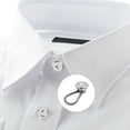 thumbnail image 3 of Shirt Collar Extenders, 5Pcs Metal Neck Extender for Dress Pants Large Collar, Silver, 3 of 5
