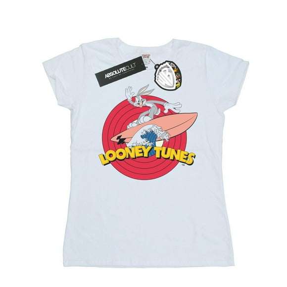 Looney Tunes Womens Bugs Bunny Surfing Cotton T-Shirt