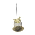 thumbnail image 4 of Comedero colgante para pájaros, adorno decorativo de hierro ligero y resistente a la intemperie. Oro antiguo, 4 of 9