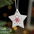 thumbnail image 2 of Fall Decorations For Home Christmas Wooden Decorative Pendant With Hearts Snowflakes And Elderly Patterns. Small Wooden Pendant With Hanging Decorations, 2 of 9