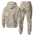 thumbnail image 5 of JULMCOMO Mens Tracksuit Tree Leaf Print Drawstring Hooded Casual Loose Fit Pullover Sweatshirt Drawstring Jogging Pants Sweatsuit Fall Winter 2 Piece Sets Beige XL, 5 of 5