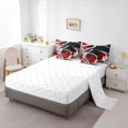 thumbnail image 3 of Erosebridal Black Red Gray Circle Bedding Sets King Size, Abstract Striped Line Comforter Sets with Sheets Ultra Soft 7 Pieces, 3 of 5