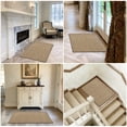 thumbnail image 6 of PURE ERA 2' x 3' Stair Tread Landing Mat Indoor Carpet Doormat Floor Mat Area Rug Self-adhensive Non-slip Back (Khaki Diamond Trellis,24 in.x36 in.), 6 of 7
