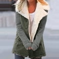 thumbnail image 1 of Pntutb mujer invierno cálido compuesto felpa botón solapas chaqueta prendas de vestir abrigo bolsillos Patchwork manga larga Tops liquidación Pntutb Pntutb-656, 1 of 7