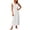 #1White, variant on Summer Dresses for Women V-Neck Sleeveless Maxi Dresses Casual Loose Leaf Sleeve Strap Beach Sundress, Orange-4XL