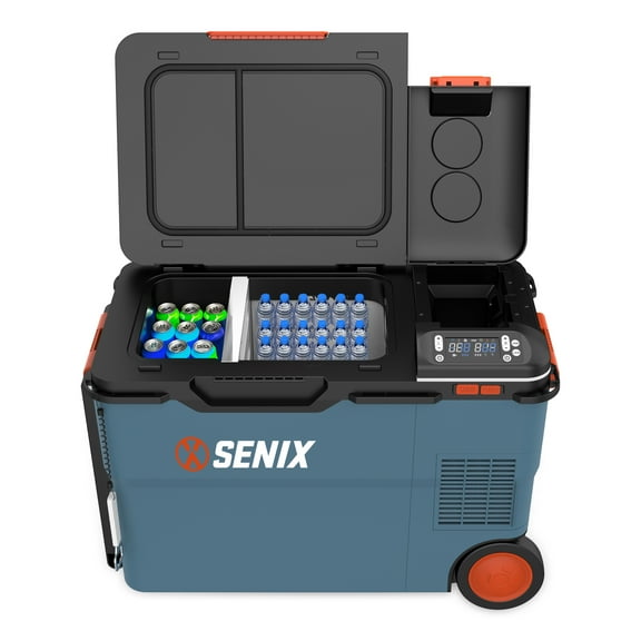 SENIX 26.4 Quart Portable Cooler/Warmer with Dual Mode Temperature Control, USB Ports, and Hybrid Power Options, Mini Fridge for Camping, Tailgating - Batteries not Included (PFX2-M2-0)