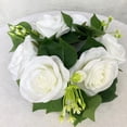thumbnail image 2 of Small Wreath Candle Ring 25cm/9.8inch - Wine Red Rose Artificial Floral Decor for Candles - Centerpieces & Home Accents, 2 of 5