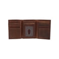 thumbnail image 2 of CTM  Leather Contrast Stitch Trifold Wallet (Men), 2 of 5