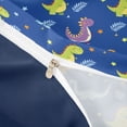 thumbnail image 4 of Metsweet Cute Dinosaur Bedding, Stars Print Duvet Cover Full, Green Purple Blue,Navy Blue Reversible,3pcs,1 Duvet Cover and 2 Pillowcases, 4 of 6