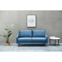 Kingway Furniture Aurora Velvet Living Room Sofa in Prussian Blue