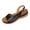 Black, variant on Wedge Sandals for Women Comfortable Soft Sole Non Slip Walking Sandal Faux Leather Sling Back Dress Shoes Black Size 8.5