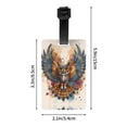 thumbnail image 4 of Luggage Tags for Suitcases, Colorful Owl Tattoo Art Leather Bag Luggage Tags ID Label Tags Privacy Protection Travel Bag Labels, 4 of 6