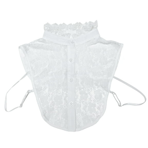 Wrapables® Vintage Floral Lace Fake Collar Half Shirt