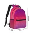 thumbnail image 2 of Uemuo Light Purple Glitter Printed Student Durable Water-resistant Backpack,Travel Backpack,Outdoor Activities Backpack, Laptop Backpack, Multi-compartment Backpack, 2 of 5