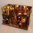 thumbnail image 4 of Miniature Dollhouse Kit, MOJINO Wooden Dollhouse with LED, Tiny House Kit for Adults to Build, Unique Gifts for Birthday, Christmas (Eastern Charm), 4 of 5