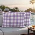 thumbnail image 6 of Outdoor Waterproof Pillow Covers Farmhouse Buffalo Tartan Plaid Decorative Throw Pillow Protectors,Pillowcase Cushion Cases for Patio Sofa Garden Couch,20x12in,Pack of 2, 6 of 14