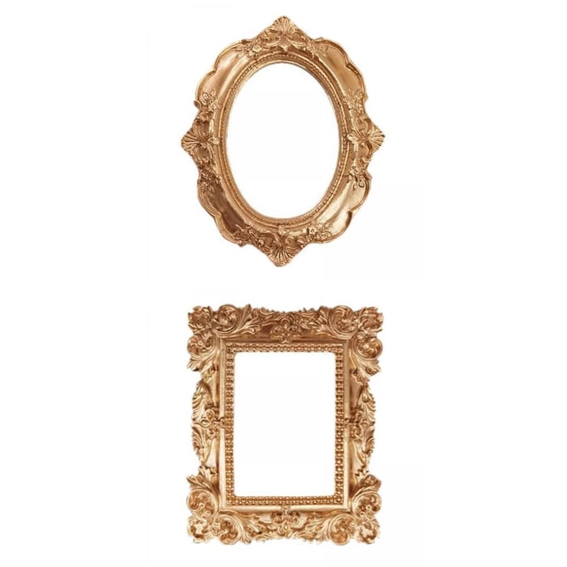 jifeng 2Pack Photo Frame Resin Picture Frame Home Decor Jewelry Photography Photo Props