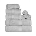 thumbnail image 2 of Premium Egyptian Cotton Highly Absorbent Assorted 8-Piece Plush Towel Set - 30" x 55", 20" x 30", 13" x 13", 2 of 9