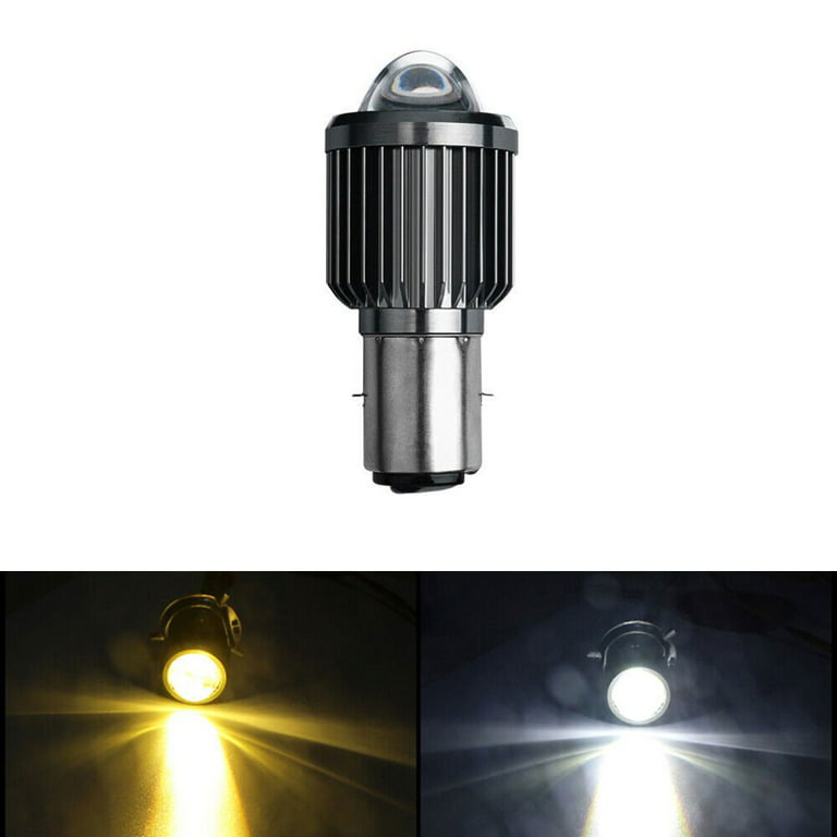 Bi-LED bulb BA20D Yellow 4D-LENS ALTERNATE - 9-32Vdc - 2500K