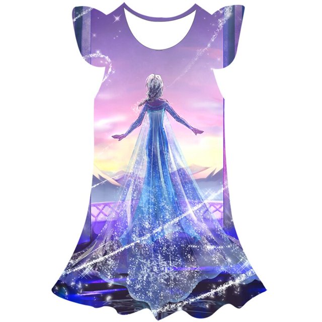 Faldas de Frozen de verano, ropa para niños, vestido para niñas, vestidos de princesa para niños, vestidos de fiesta de cumpleaños, Cosplay de Elsa de 1 a 10 años Frocks6M Gao Jinjia LED